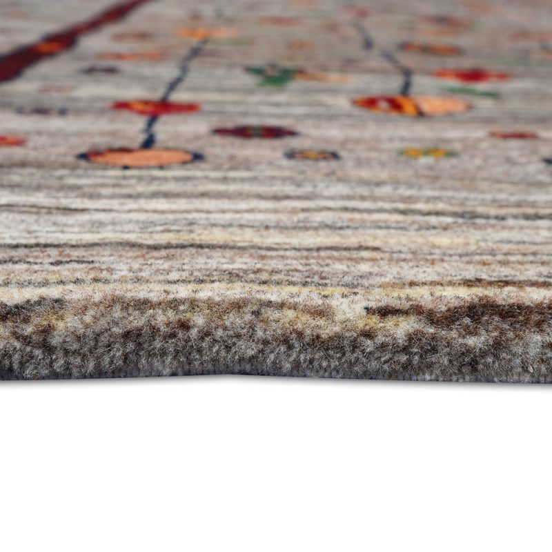 Hand Knotted Brown Grey Rug