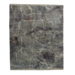 Hand-knotted Grey Stripes Rug