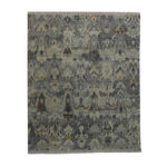 Hand-knotted Grey Totem Rug