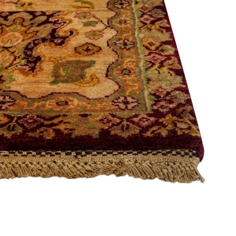 Hand Knotted Red Blue Rug
