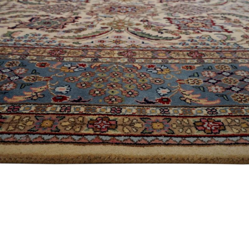 Hand Knotted Ivory / M Blue Rug