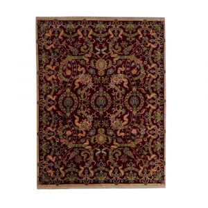 Hand Knotted Brick Red Rug