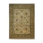 Hand Knotted Beige Blue Rug